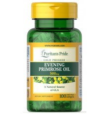 Олія вечірньої примули з ГЛК, Evening Primrose Oil, Puritan's Pride, 500 мг, 100 гелевих капсул