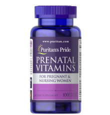 Вітаміни для вагітних, Prenatal Vitamins, Puritan's Pride, 100 каплет