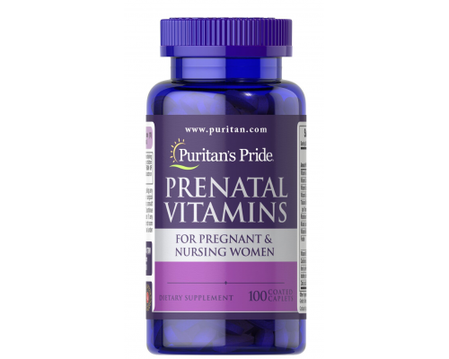 Вітаміни для вагітних, Prenatal Vitamins, Puritan's Pride, 100 каплет