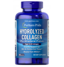 Колаген, Hydrolyzed Collagen, Puritan's Pride, гідролізований, 1000 мг, 180 каплет