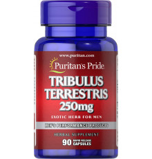 Трибулус терестріс (якірці сланкі), Tribulus Terrestris, Puritan's Pride, 250 мг, 90 капсул