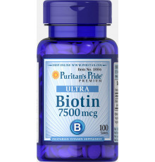 Біотин, Biotin, Puritan's Pride, 7500 мкг, 100 таблеток