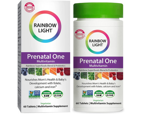 Мультивітаміни для вагітних, Prenatal One, Rainbow Light, 60 таблеток