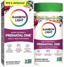 Мультивітаміни для вагітних, Prenatal One, Rainbow Light, поживні речовини з натуральних продуктів, 60 веганських капсул