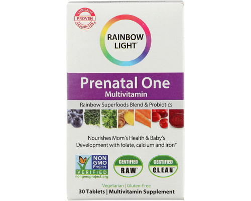 Мультивітаміни для вагітних, Prenatal One, Rainbow Light, 30 таблеток