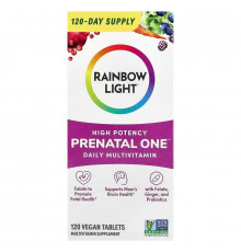 Мультивітаміни для вагітних, Prenatal One, Rainbow Light, щоденні, висококонцентровані, 120 веганських таблеток