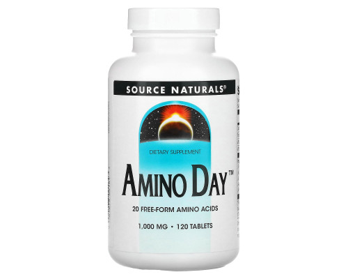 Аміно день, Amino Day, Source Naturals, 1000 мг, 120 таблеток