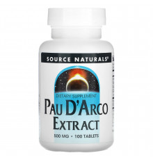 По д'арко, Pau D'Arco, Source Naturals, 500 мг, 100 таблеток