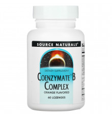 Вітамін В (комплекс), Coenzymate B Complex, Source Naturals, апельсин, сублінгвальний, 60 льодяників
