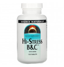 Стрес формула, Hi-Stress B & C, Source Naturals, 120 таблеток