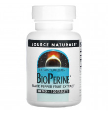 Біоперін (Bioperine), Source Naturals, 10 мг, 120 таблеток