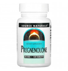 Прегненолон, Pregnenolone, Source Naturals, 25 мг, 120 таблеток