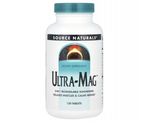 Магній (ультра), Ultra-Mag, Source Naturals, 120 таблеток