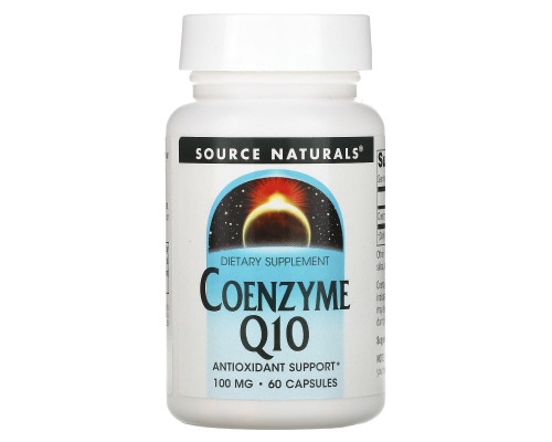Коензим Q10, Coenzyme Q10, Source Naturals, 100 мг, 60 капсул