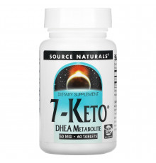 7 кето ДГЕА метаболіт, 7-Keto DHEA Metabolite, Source Naturals, 50 мг, 60 таб.