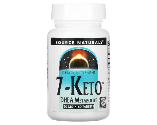 7 кето ДГЕА метаболіт, 7-Keto DHEA Metabolite, Source Naturals, 50 мг, 60 таб.