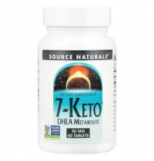 7 кето ДГЕА метаболіт, 7-Keto DHEA Metabolite, Source Naturals, 50 мг, 60 таблеток