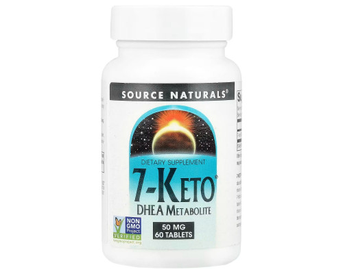 7 кето ДГЕА метаболіт, 7-Keto DHEA Metabolite, Source Naturals, 50 мг, 60 таблеток