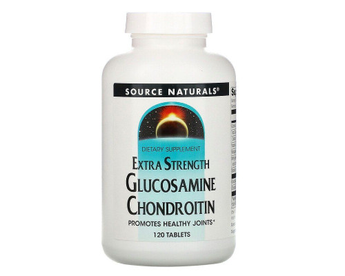 Глюкозамін і хондроїтин, Glucosamine Chondroitin, Source Naturals, 120 таблеток