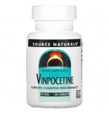 Вітаміни для мозку, Vinpocetine, Source Naturals, 10 мг, 120 таблеток