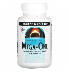 Мультивітаміни та мінерали, без заліза, Mega-One, Source Naturals, по 1 на день, 30 таблеток