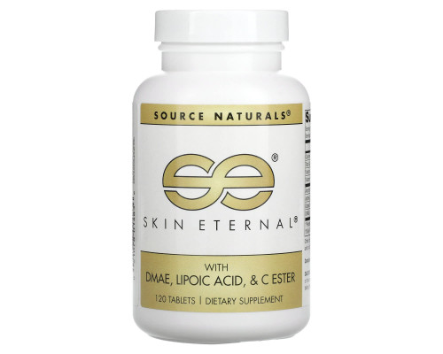 Здоров'я шкіри з DMAE + Альфа-ліпоєвою кислотою, Skin Eternal, Source Naturals, 120 таблеток
