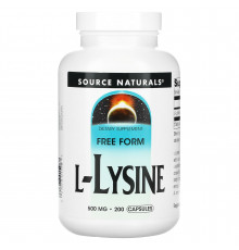 Лізин, L-Lysine, Source Naturals, 500 мг, 200 капсул
