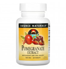 Екстракт граната, Pomegranate Extract, Source Naturals, 500 мг, 60 таблеток