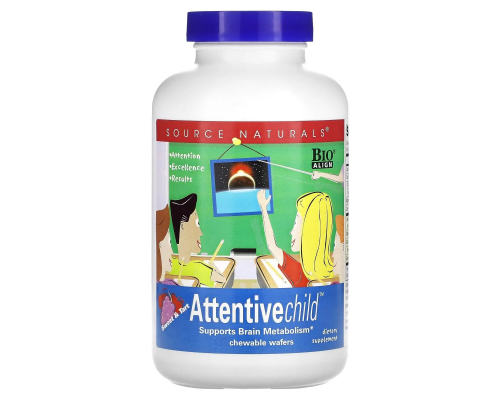 Уважна дитина, Attentive Child, Source Naturals, смак солодкий, 120 жувальних таблеток