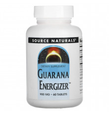 Гуарана, Guarana Energizer, Source Naturals, 900 мг, 60 таб.