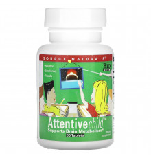Уважна дитина, Attentive Child, Source Naturals, 60 таблеток