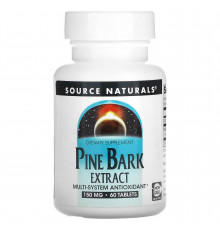 Екстракт соснової кори, Pine Bark Extract, Source Naturals, 150 мг, 60 таблеток