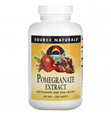 Екстракт гранату, Pomegranate Extract, Source Naturals, 500 мг, 240 таблеток