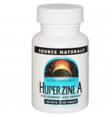 Вітаміни для мозку, Huperzine A, Source Naturals, 100 мкг, 120 таблеток