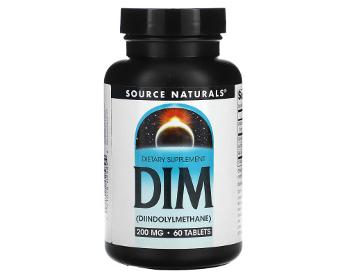 Диіндолілметан, DIM, Source Naturals, 200 мг, 60 таблеток