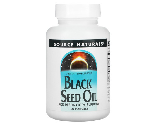 Масло насіння чорного кмину, Black Cumin Seed Oil, Source Naturals, 120 гелевих капсул