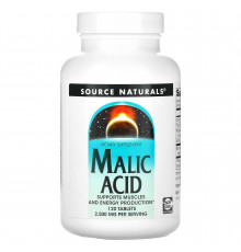 Яблучна кислота, Malic Acid, Source Naturals, 2500 мг, 120 таблеток
