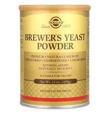 Пивні дріжджі, Brewer's Yeast, Solgar, порошок, 400 гр.