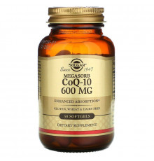 Коензим Q10, Megasorb CoQ-10, Solgar, 600 мг, 30 гелевих капсул