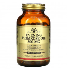 Олія вечірньої примули (Evening Primrose Oil), Solgar, 500 мг, 180 капсул
