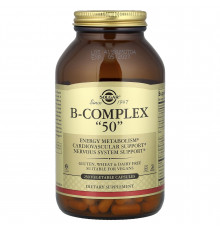 Комплекс вітамінів групи В-50, B-Complex "50", Solgar, 250 рослинних капсул