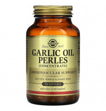Часникова олія (Garlic Oil Perles), Solgar, концентрат, 250 капсул