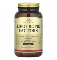 Ліпотропний фактор, Lipotropic Factors, Solgar, 100 таблеток