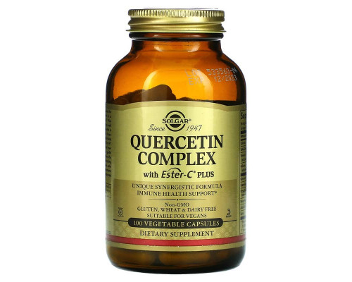 Кверцетин комплекс з естер-С, Quercetin, Solgar, 100 вегетаріанських капсул