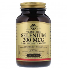 Селен, Selenium, Solgar, без дріжджів, 200 мкг, 250 таблеток