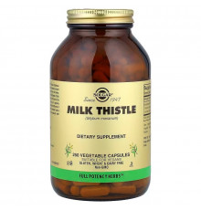 Розторопша, Milk Thistle, Solgar, 250 вегетаріанських капсул (450 мг на капсулу)