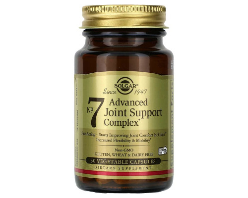 Зміцнення суглобів, No. 7, Joint Support & Comfort, Solgar, 30 вегетаріанських капсул