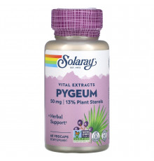 Піджеум (африканська слива), Pygeum Africanum, Solaray, екстракт, 50 мг, 60 капсул