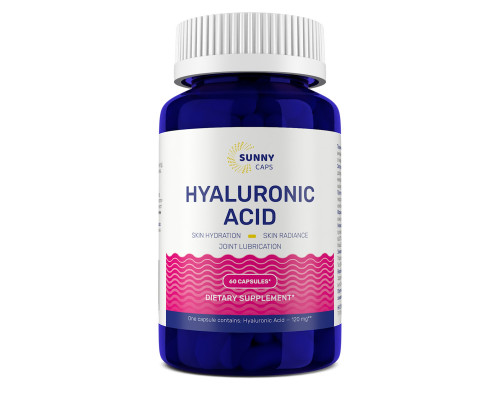 Гіалуронова кислота, Hyaluronic Acid Powerfull, Sunny Caps, 120 мг, 60 капсул
