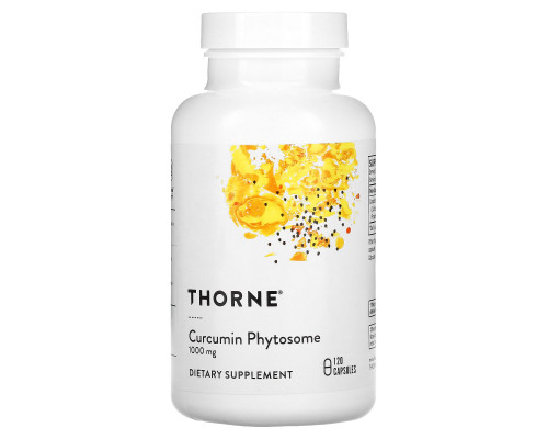 Фітосома куркуміну, Curcumin Phytosome, Thorne, 1000 мг, 120 капсул